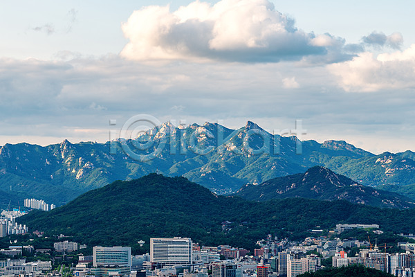 사람없음 JPG 포토 구름(자연) 국내여행 도시 도시풍경 북한산 산 서울 야외 전경 주간 풍경(경치) 하늘 한국