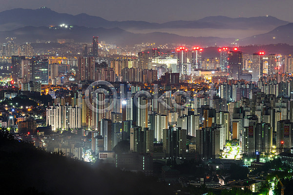 사람없음 JPG 포토 건물 국내여행 도시 도시풍경 봉수대 빌딩 새벽 서울 아파트 야경 야외 전경 풍경(경치) 한국