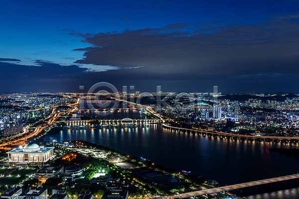 사람없음 JPG 포토 구름(자연) 국내여행 도시 도시풍경 빛 서울 야경 야외 여의도 전경 풍경(경치) 하늘 한강 한강다리 한국