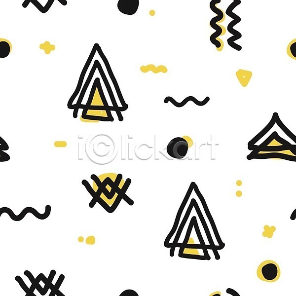 사람없음 EPS 일러스트 해외이미지 검은색 그래픽 그림 기하학 노란색 디자인 멤피스디자인 모양 백그라운드 선 스타일 심플 원형 장식 줄무늬 추상 패턴 해외202004