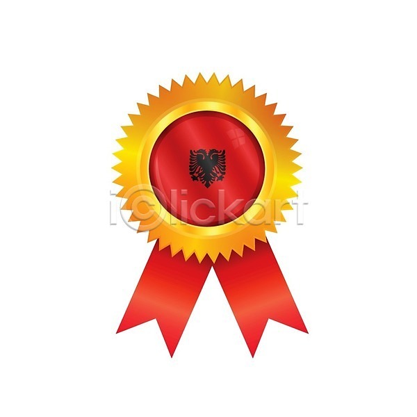경쟁 성공 사람없음 EPS 아이콘 일러스트 해외이미지 광택 깃발 라벨 리본 메달 배너 배지 빨간색 상패 세계 심볼 알바니아 유럽 트로피 해외202004 흰색