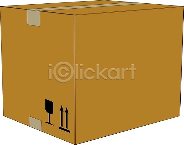 EPS 근접촬영 옆모습 일러스트 해외이미지 갈색 고립 상자 상품 컨테이너 테이프 판지 포장 해외202004 흰배경