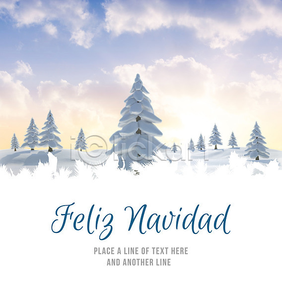 사람없음 JPG 포토 해외이미지 겨울 나무 눈내림 디자인 메시지 무료이미지 숲 스페인어 인사 자연 전나무 크리스마스 크리스마스카드 크리스마스트리 풍경(경치) 해외202004 흰색