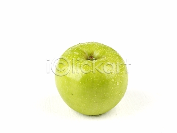 사람없음 JPG 포토 가을(계절) 과일 누끼 디저트 명절음식 사과(과일) 스튜디오촬영 식물 연두색 음식 초록색 추석음식 풋사과 한개