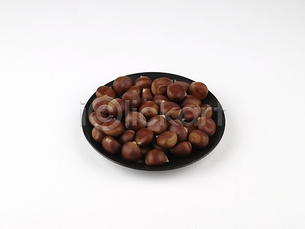 사람없음 JPG 포토 가을(계절) 견과류 그릇 누끼 명절음식 밤(견과류) 스튜디오촬영 식물 식재료 음식 접시 추석음식