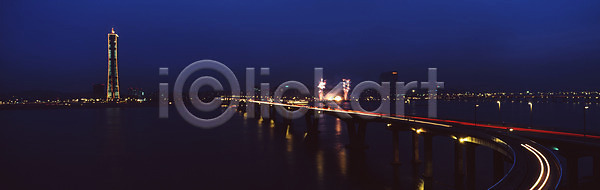 사람없음 JPG 포토 63빌딩 건물 다리(건축물) 도로 도시 서울 야간 야경 야외 자연 파노라마 풍경(경치) 한강 한국