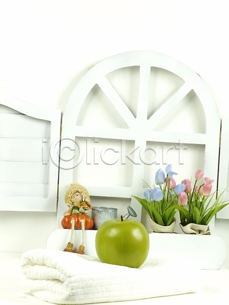 사람없음 JPG 포토 과일 꽃 농작물 물뿌리개 사과(과일) 수건 스튜디오촬영 식물 음식 인테리어 인형 창문 화분