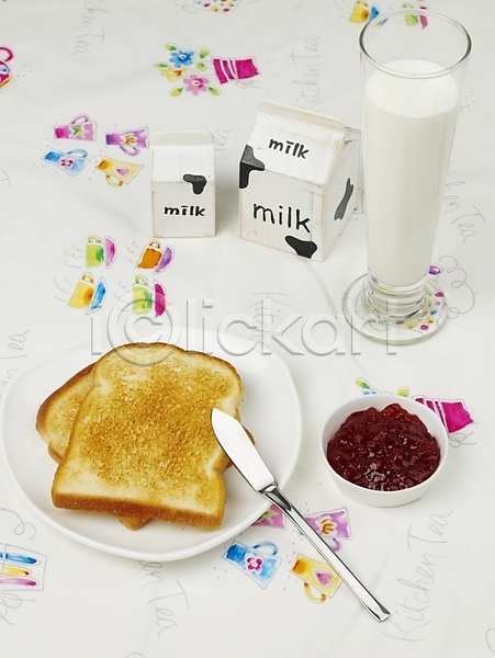 사람없음 JPG 포토 디저트 딸기잼 빵 스프레드(음식) 식빵 실내 우유 음식 잼 제빵 토스트