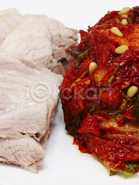 사람없음 JPG 근접촬영 포토 김치 돼지고기 보쌈 스튜디오촬영 야식 요리 음식 한국 한식