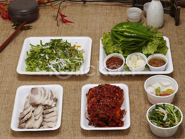 사람없음 JPG 포토 김치 보쌈 실내 쌈 야식 양념 요리 음식 장 쟁반국수 한국 한식