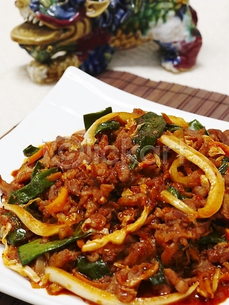 사람없음 JPG 포토 그릇 볶음 스튜디오촬영 안주 야식 오돌뼈 요리 음식 접시 한국 한식