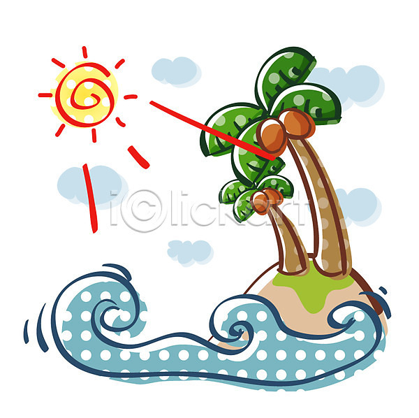 사람없음 EPS 아이콘 큐티아이콘 날씨 바다 섬 야외 야자수 자연 자연요소 주간 태양 해