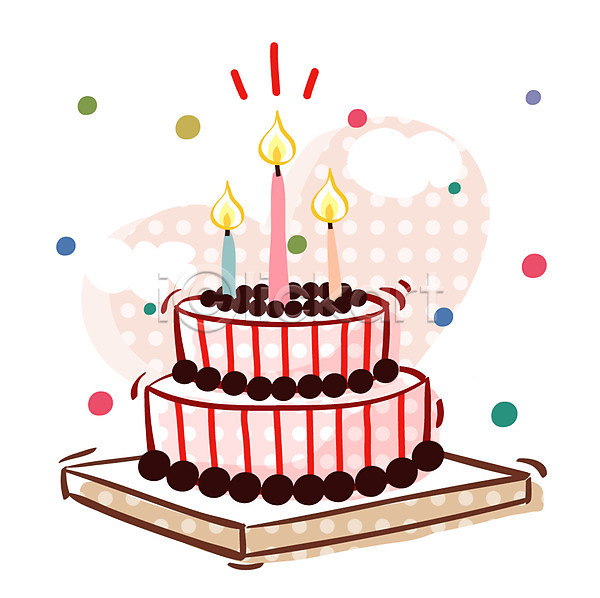 사람없음 EPS 아이콘 큐티아이콘 디저트 빵 음식 촛불 케이크