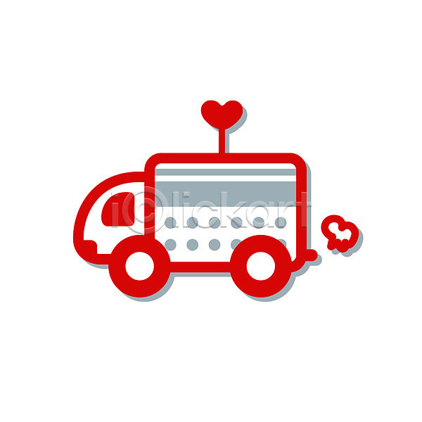 사람없음 EPS 심플아이콘 아이콘 빨간색 육상교통 자동차 컬러 택배 트럭 픽토그램