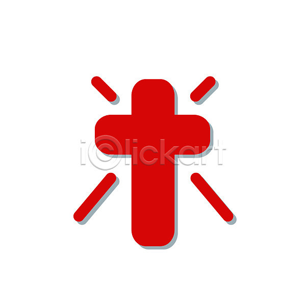 사람없음 EPS 심플아이콘 아이콘 기독교 기독교용품 빨간색 십자가 종교용품 컬러 픽토그램