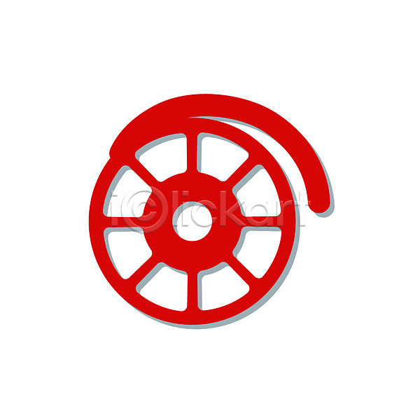 사람없음 EPS 심플아이콘 아이콘 문화 빨간색 영화 오브젝트 컬러 픽토그램 필름
