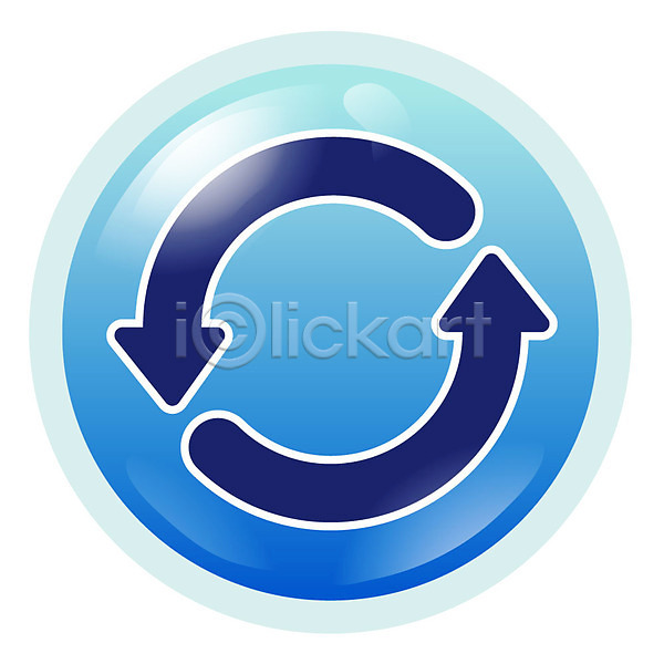 사람없음 EPS 심플아이콘 아이콘 기호 문자 새로고침 순환 컬러 파란색 픽토그램 화살표