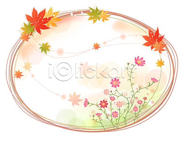 사람없음 EPS 일러스트 템플릿 가을꽃 꽃 꽃백그라운드 단풍 백그라운드 식물 자연 코스모스(꽃)