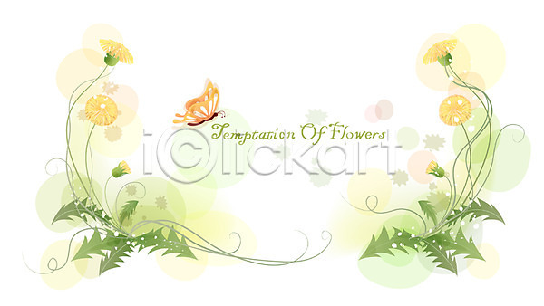 사람없음 EPS 일러스트 템플릿 꽃 꽃백그라운드 나비 민들레 백그라운드 봄꽃 식물 자연