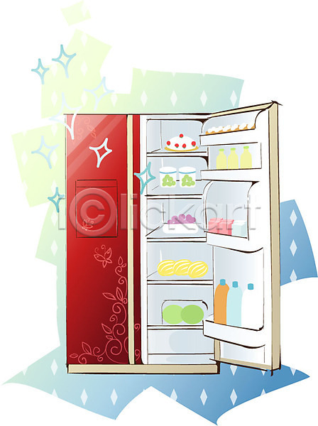 사람없음 EPS 아이콘 가전제품 냉장고 오브젝트 전자제품