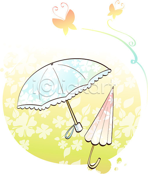 사람없음 EPS 아이콘 나비 양산 오브젝트 우산 잡화