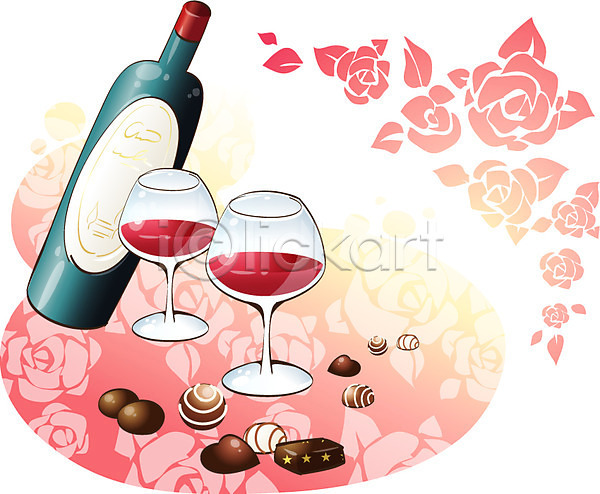 사랑 사람없음 EPS 아이콘 기념일 디저트 발렌타인데이 와인 와인잔 음식 이벤트 초콜릿