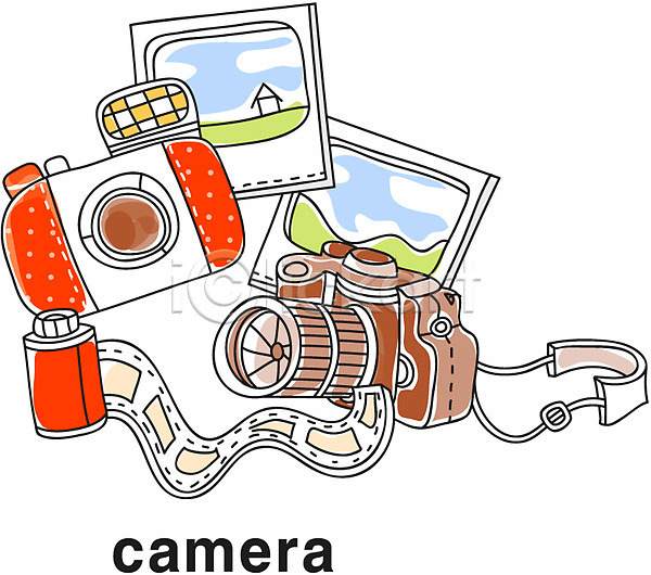 사람없음 EPS 라인아이콘 아이콘 DSLR 가전제품 단어 디지털 영어 영어교육 전자 전자제품 카메라 폴라로이드 필름 필름카메라