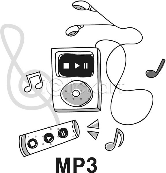 사람없음 EPS 라인아이콘 아이콘 흑백 MP3 단어 디지털 영어 영어교육 음악 음표 이어폰 전자 전자제품
