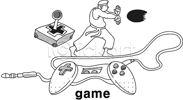 사람없음 EPS 라인아이콘 아이콘 흑백 게임 게임기 게임패드 놀이용품 단어 디지털 생활용품 영어 영어교육 전자