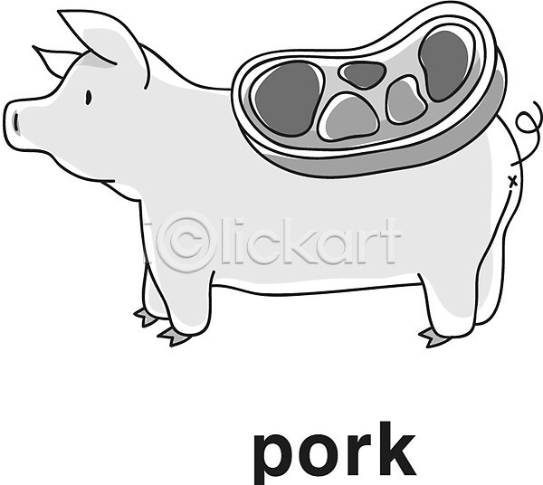 사람없음 EPS 라인아이콘 아이콘 흑백 단어 동물 돼지 돼지고기 삼겹살 식재료 영어 영어교육 육류 음식 축산물