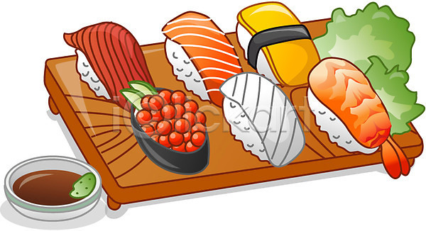 사람없음 EPS 아이콘 큐티아이콘 하이앵글 간장 고추냉이 모듬초밥 음식 일본음식 초밥