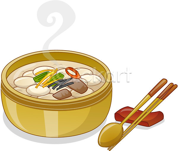 사람없음 EPS 아이콘 큐티아이콘 하이앵글 겨울음식 떡 떡국 명절 설날 숟가락 음식 젓가락 채소 한국 한식