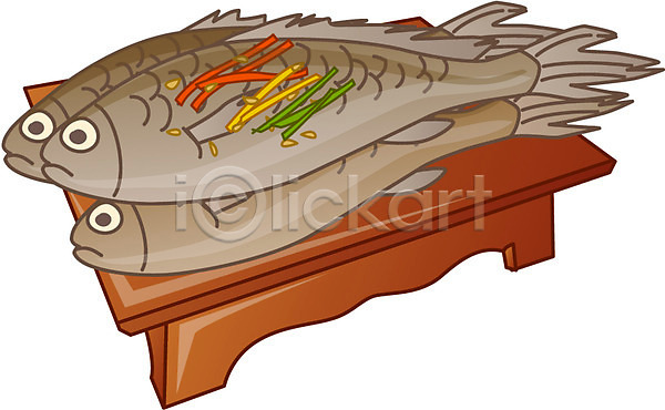 사람없음 EPS 아이콘 큐티아이콘 하이앵글 명절 목기 설날 어류 음식 제사 제사상 제사음식 조기(생선) 찜 한국 한식
