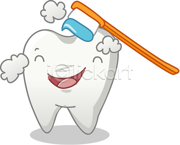 사람없음 EPS 아이콘 큐티아이콘 근골격기관 양치 장기(의학) 치아 칫솔 캐릭터