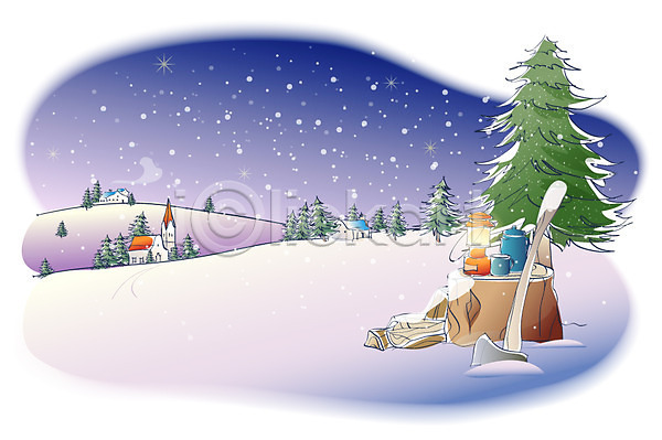 사람없음 EPS 일러스트 겨울 겨울배경 계절 나무 날씨 눈(날씨) 도끼 랜턴 마을 머그컵 백그라운드 별 사계절 설경 야간 야외 자연 장작 주택 풍경(경치)