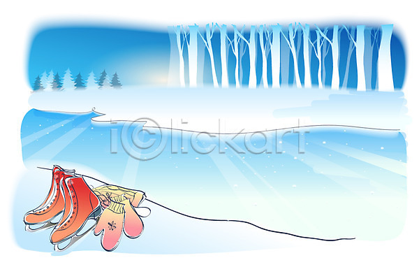 사람없음 EPS 일러스트 강 겨울 겨울배경 계절 마을 백그라운드 빙상 사계절 설경 스케이트 야외 자연 장갑 주간 풍경(경치)