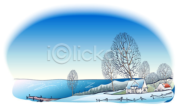 사람없음 EPS 일러스트 강 겨울 겨울배경 계절 나무 마을 바다 백그라운드 사계절 설경 야외 울타리 자연 주간 주택 풍경(경치) 하늘