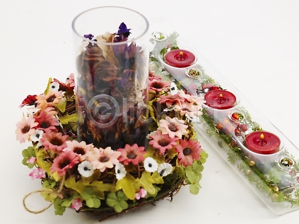 사람없음 JPG 포토 꽃 식물 오브젝트 웰빙 유리병 인테리어 초 촛불