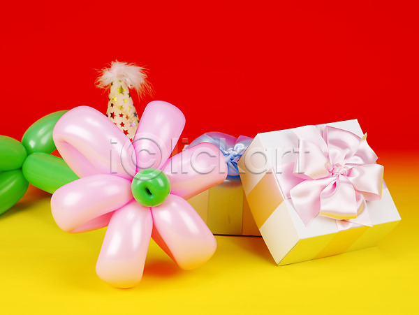 사람없음 JPG 포토 꽃무늬 상자 선물 오브젝트 이벤트 장식 파티 포장 풍선