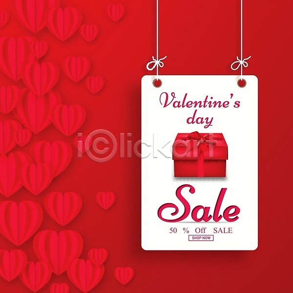 사랑 사람없음 EPS 일러스트 해외이미지 발렌타인데이 빨간색 세일 쇼핑 하트 해외202004