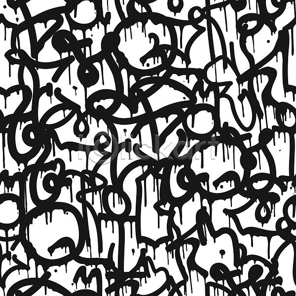 흐름 사람없음 EPS 일러스트 해외이미지 검은색 그래피티 낙서 미술 백그라운드 추상 캘리그라피 패턴 페인트 해외202004