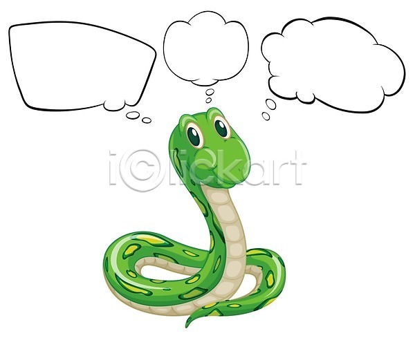 아이디어 EPS 일러스트 템플릿 해외이미지 거품 고립 공백 구름(자연) 그래픽 그림 동물 만화 백그라운드 뱀 생각 우주 직사각형 초록색 카피스페이스 캐릭터 클립아트 해외202004 흰색