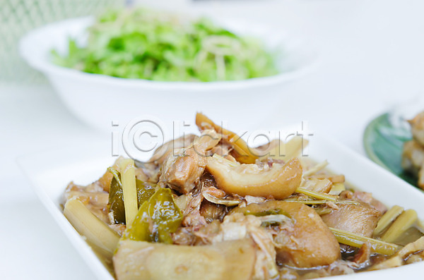 동양인 사람없음 JPG 포토 해외이미지 돼지고기 식사 아시아 요리 육류 음식 저녁식사 접시 중국 중식 채소 피부 해외202004