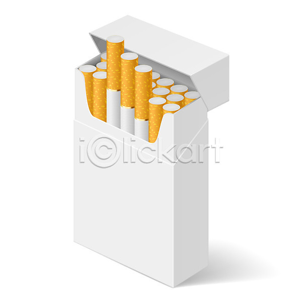 사람없음 EPS 일러스트 해외이미지 담배 담배갑 무료이미지 상품 오픈 패키지 해외202004 흰색
