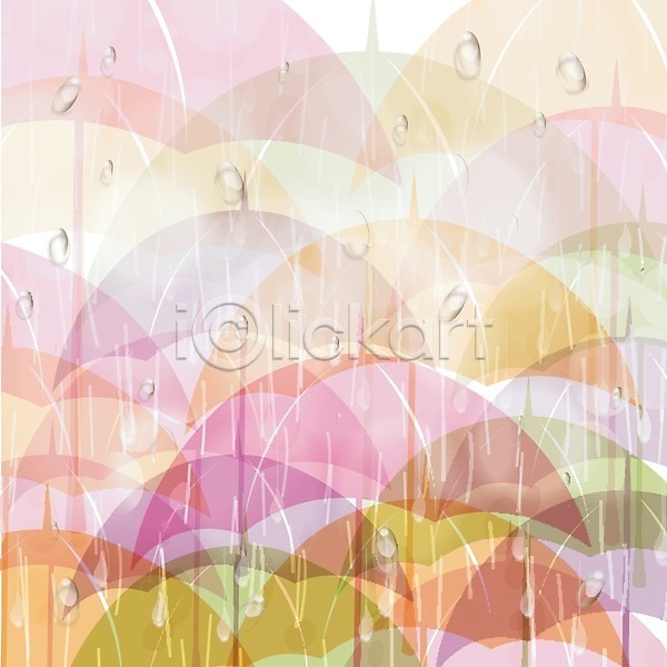 보호 분위기 사람없음 EPS 일러스트 해외이미지 날씨 무료이미지 물 백그라운드 빗방울 우산 컬러풀 포스터 해외202004 환경 휴가