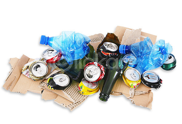 사람없음 JPG 포토 해외이미지 쓰레기 재활용 재활용품 종이 찌그러짐 캔 폐기물 플라스틱 플라스틱병 해외202004