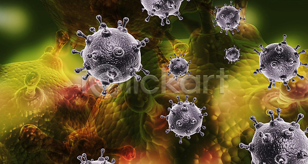 상상 사람없음 3D JPG 일러스트 포토 해외이미지 감염 바이러스 박테리아 세포 예방접종 조류 질병 치킨 컬러풀 해외202004
