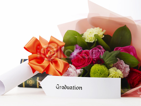축하 사람없음 JPG 포토 교육 꽃다발 리본 오브젝트 장식 졸업