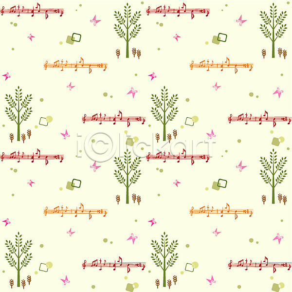 사람없음 EPS 일러스트 가을(계절) 가을배경 계절 나무 나비 무늬 문양 백그라운드 보리 식물 음악 음표 패턴 팬시패턴