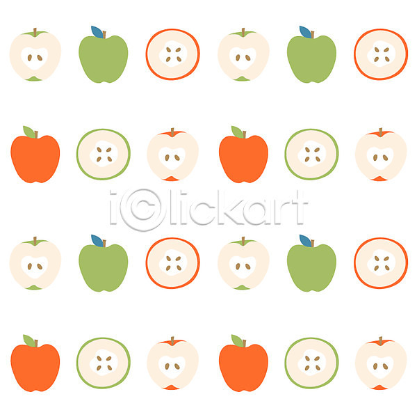 사람없음 EPS 일러스트 과일 단면 무늬 문양 백그라운드 사과(과일) 식물 씨앗 음식 패턴 팬시패턴